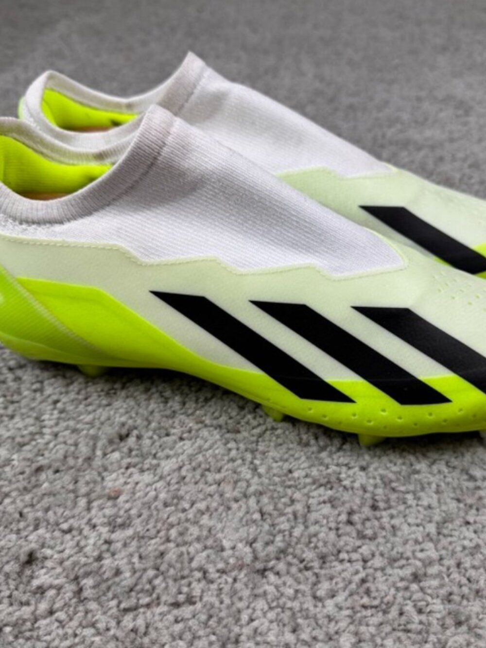 adidas Crazyfast.3 Laceless FG White Green Men’s Size 8.5 Cleats Shoes GY7427
